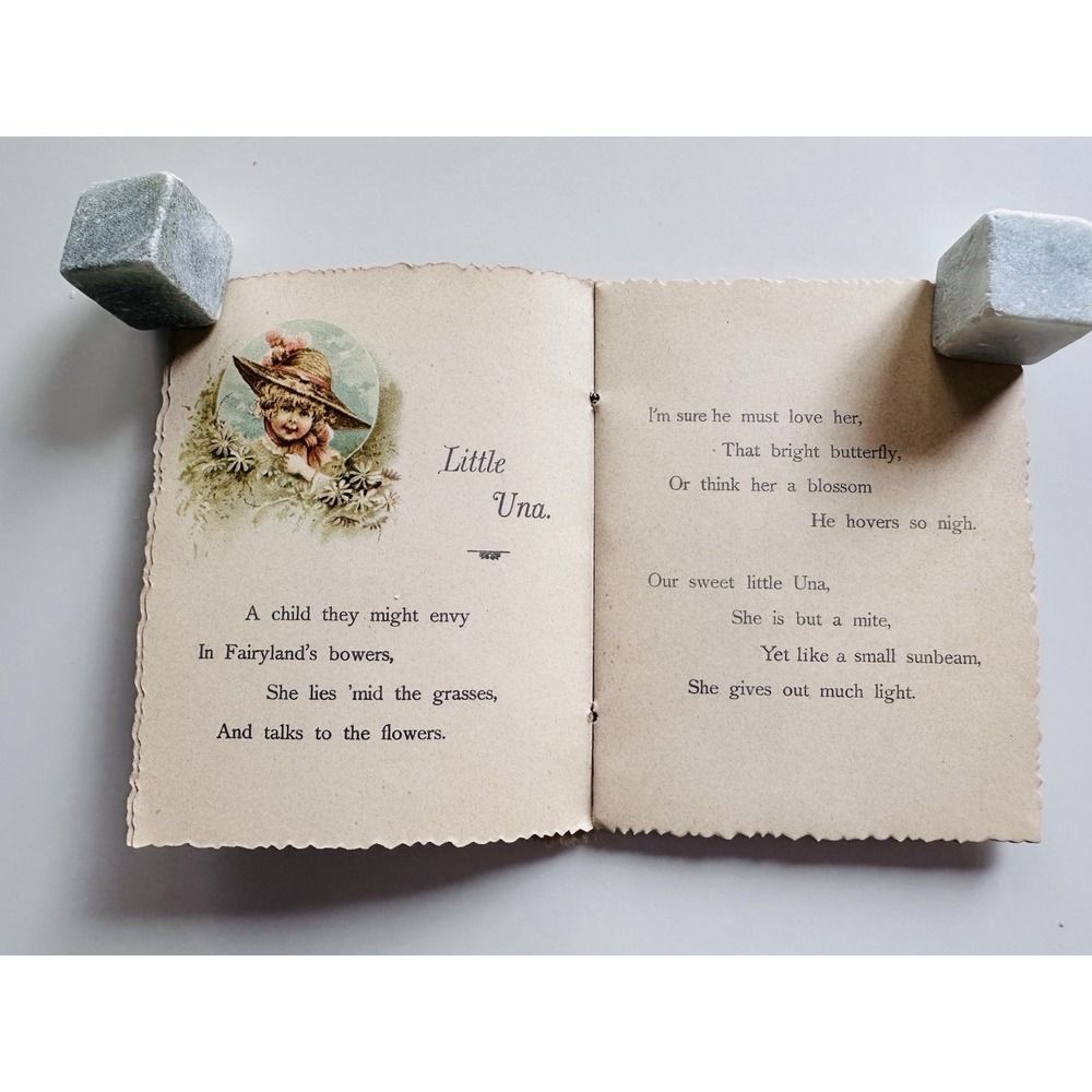 LITTLE UNA Illustrated Poem Book Isa J.Postgate 1890 Art Lithographic Publishing - Picture 7 of 10